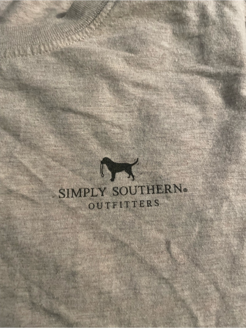 Simply Southern Light Gray Crewneck Tee with Subtle Logo